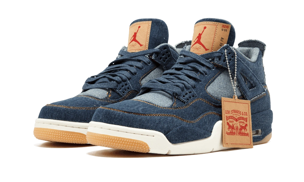 Jordan 4 Retro Levi's Denim (Blank Tag) - Image 1