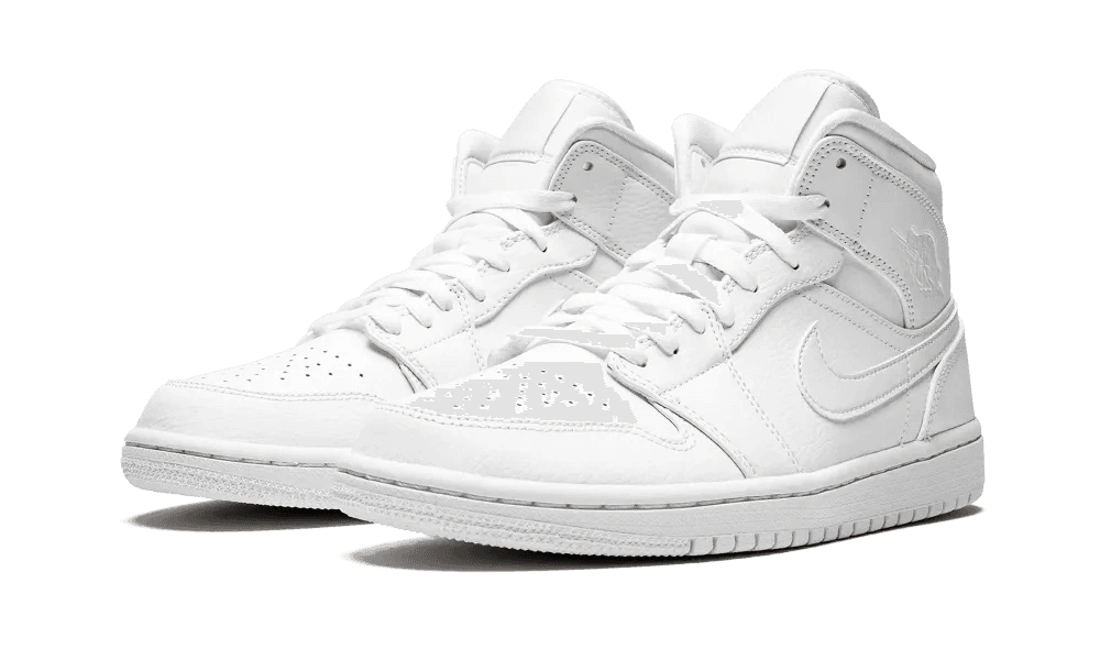 Jordan 1 Mid Triple White (2019) - Image 1