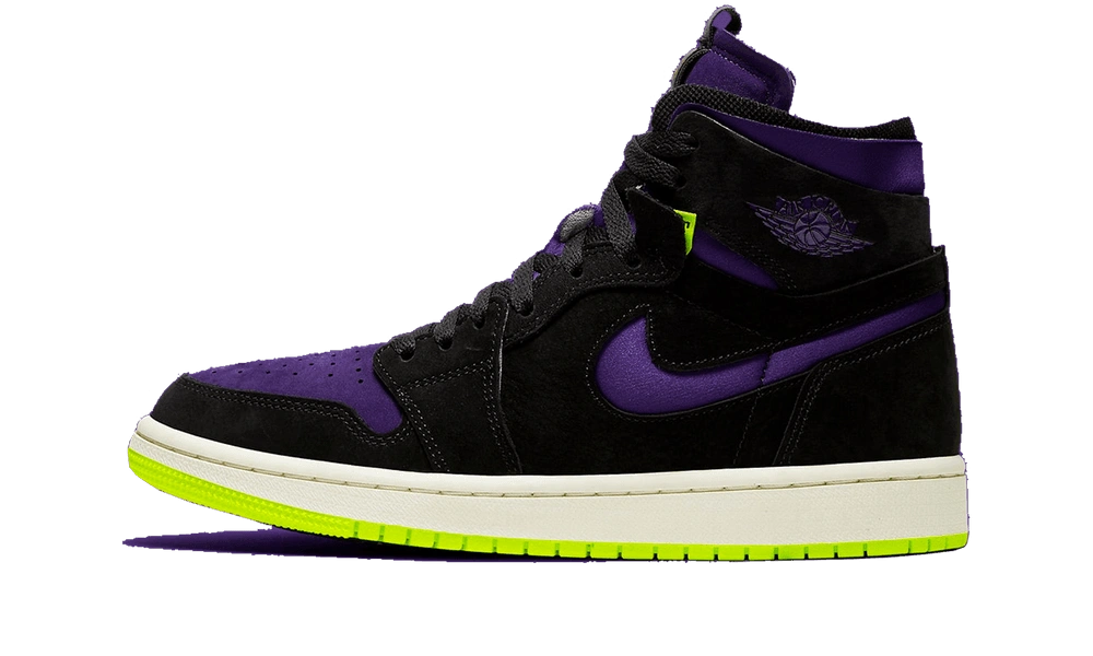 Jordan 1 High Zoom Air CMFT Black Court Purple Lemon Venom (W)