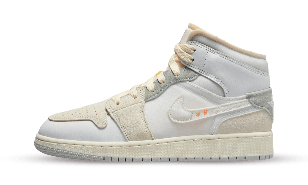 Foto del prodotto Jordan 1 Mid SE Craft Inside Out White Grey (GS)