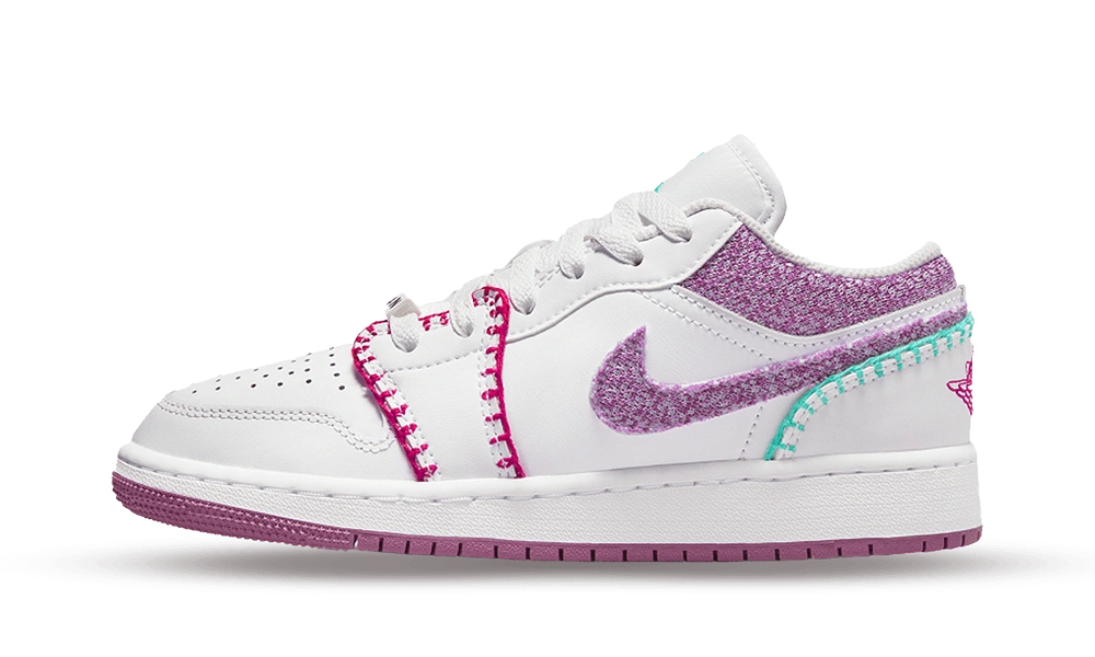 Photo du produit Jordan 1 Low White Light Bordeuax (GS)