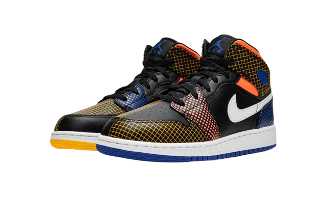 Jordan 1 Mid MMD Multi-Color Grid (GS) - Image 1