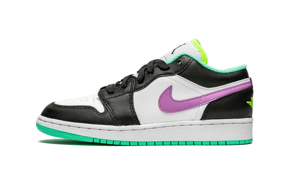 Photo du produit Jordan 1 Low Green Glow Violet Shock (GS)