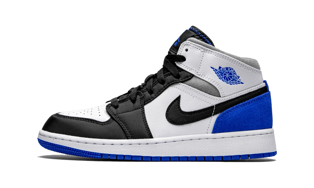 Photo du produit Jordan 1 Mid SE White Black Royal (GS)