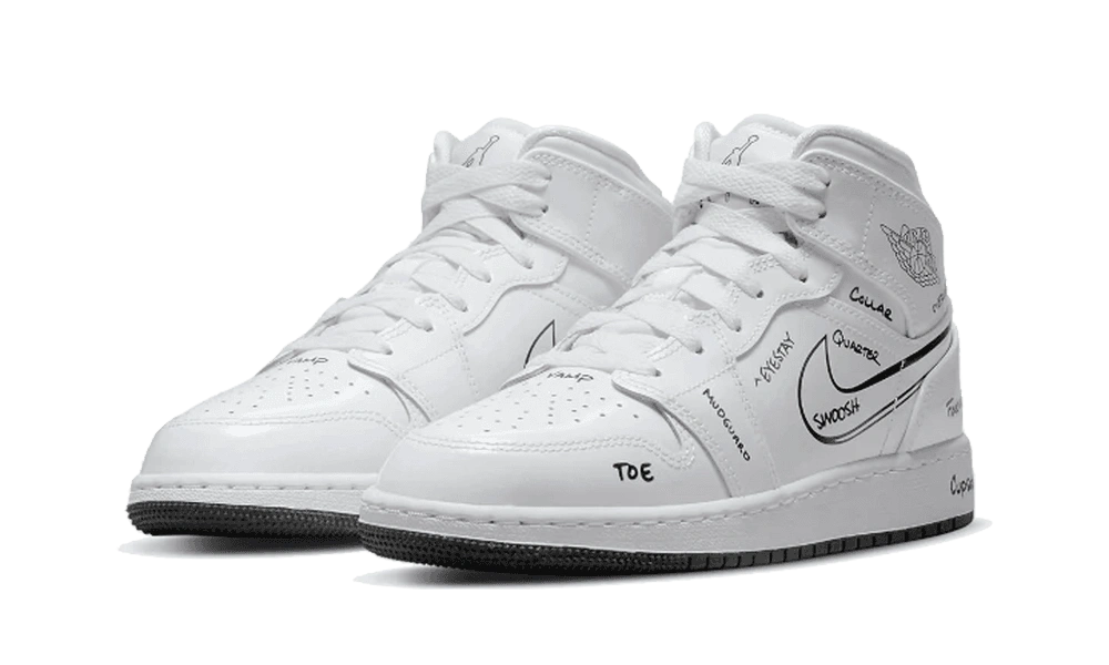Jordan 1 Mid Schematic (GS) - Image 2