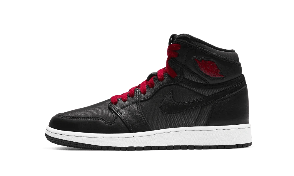 Photo du produit Jordan 1 Retro High Black Satin Gym Red Black (GS)