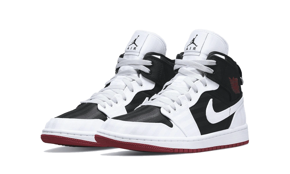 Jordan 1 Mid SE Utility Canvas White Black Gym Red (W) - Image 1