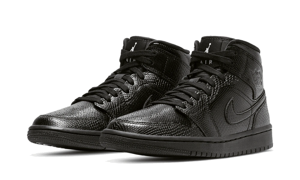 Jordan 1 Mid Black Snakeskin (W) - Image 1