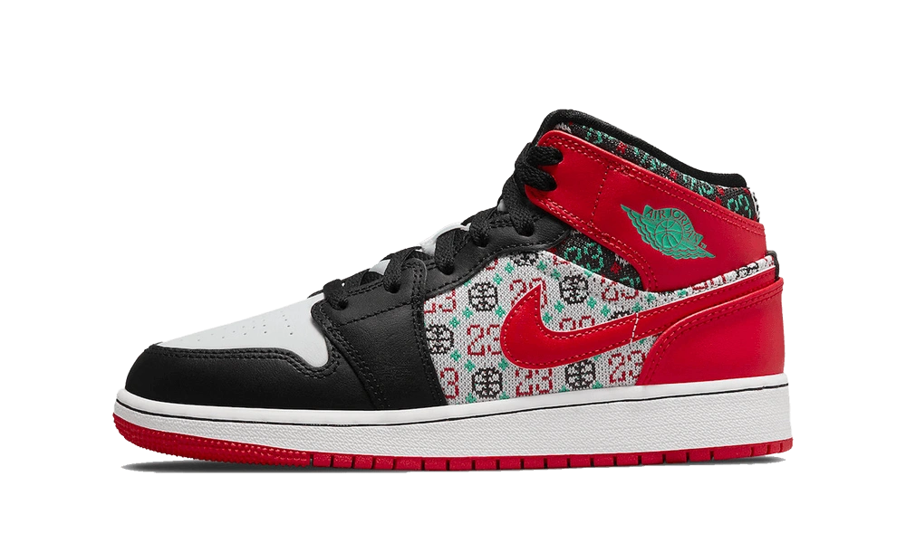 Photo du produit Jordan 1 Mid SE Ugly Christmas Sweater (GS)