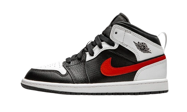 Jordan 1 Mid White Black Chile Red (PS)