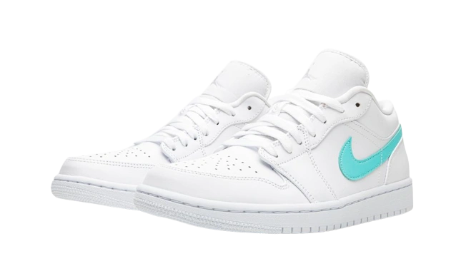Jordan 1 Low White Multi-Color Swoosh - Image 1