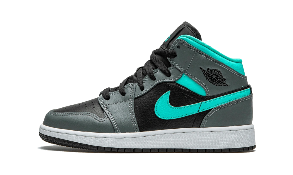 Photo du produit Jordan 1 Mid Grey Aqua (GS)