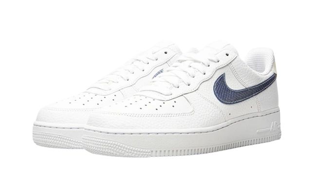 Nike Air Force 1 Low Pony Hair Snakeskin Midnight Turquoise - Image 1