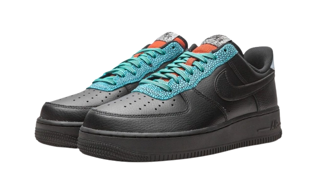 Nike Air Force 1 Low '07 LV8 Black Obsidian Mist Orange - Image 1