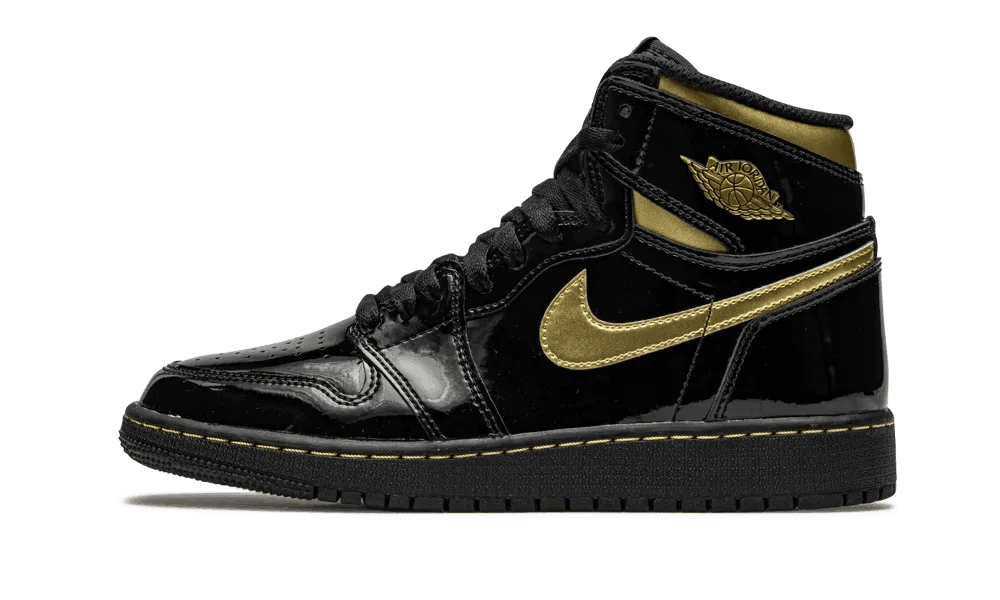 Photo du produit Jordan 1 Retro High Black Metallic Gold (2020) (GS)
