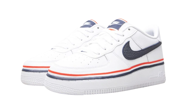 Nike Air Force 1 Low LV8 Ribbon White Blue (GS) - Image 1