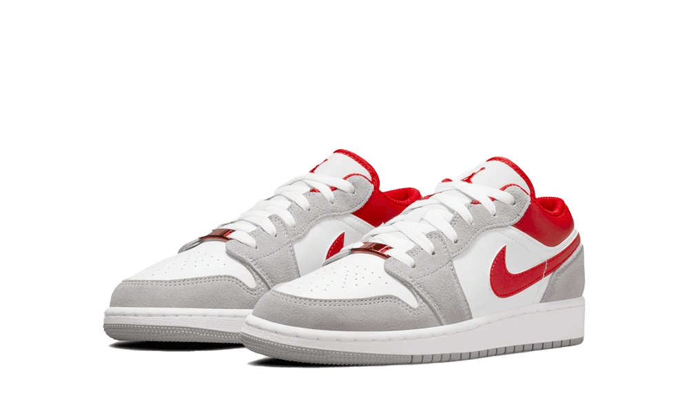 Jordan 1 Low SE Smoke Grey Gym Red (GS) - Image 1
