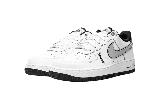 Nike Air Force 1 Low LV8 White Wolf Grey Black (GS) - Image 1