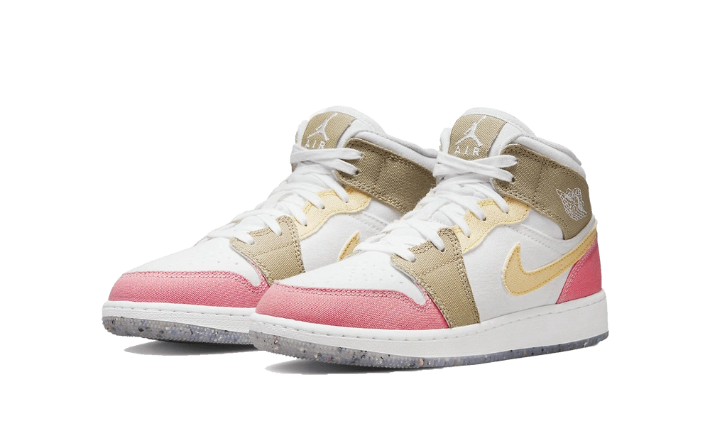 Jordan 1 Mid SE Pastel Vivid Green Grind (GS) - Image 1