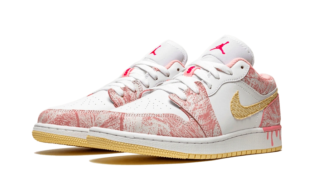 Jordan 1 Low Paint Drip (GS) - Image 1