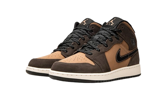 Jordan 1 Mid SE Dark Chocolate (GS) - Image 1