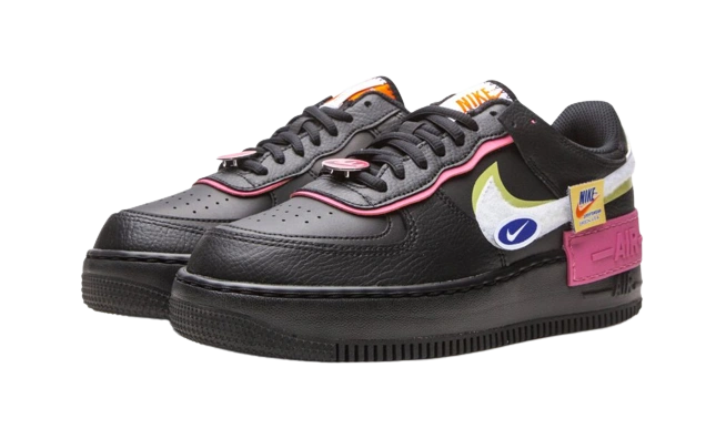 Nike Air Force 1 Shadow Removable Patches Black Pink (W) - Image 1