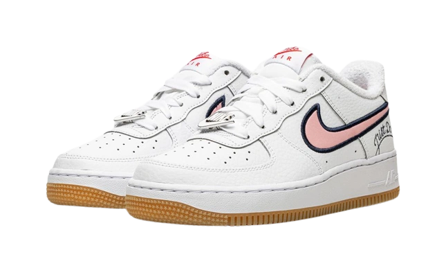 Nike Air Force 1 Low LV8 Just Do It White Pink Glaze (GS) - Image 1