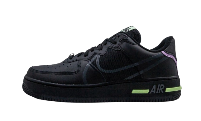 Foto del prodotto Nike Air Force 1 React Black Violet Star Barely Volt