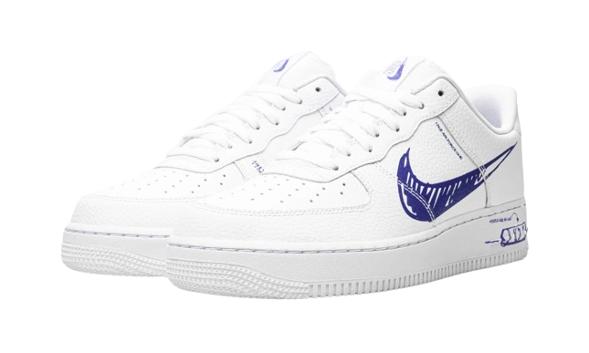 Nike Air Force 1 Low Sketch White Royal - Image 1