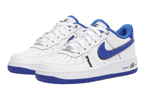 Nike Air Force 1 Low LV8 White Game Royal (GS) - Image 1