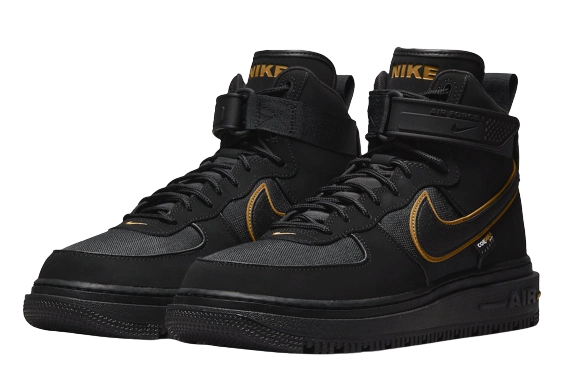 Nike Air Force 1 Boot Cordura Black Gold - Image 1