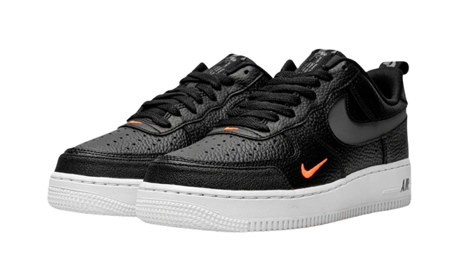 Nike Air Force 1 Low '07 LV8 Black Tumbled Leather - Image 1