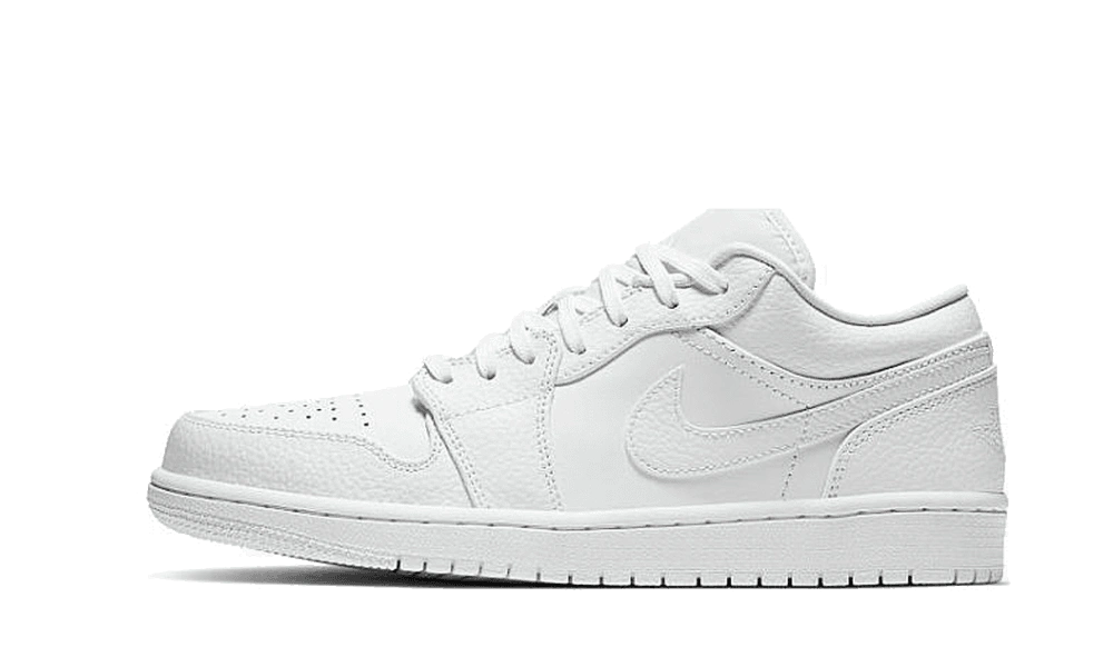 Photo du produit Jordan 1 Low Triple White Tumbled Leather