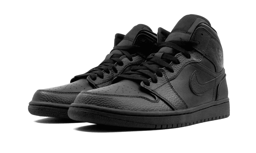Jordan 1 Mid Triple Black - Image 1