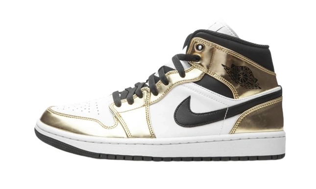 Photo du produit Jordan 1 Mid Metallic Gold Black White
