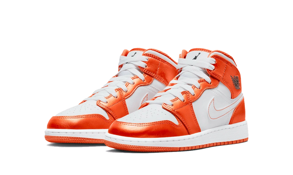 Jordan 1 Mid Metallic Orange (GS) - Image 1