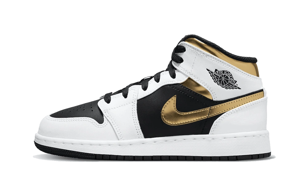 Photo du produit Jordan 1 Mid White Gold Black (GS)