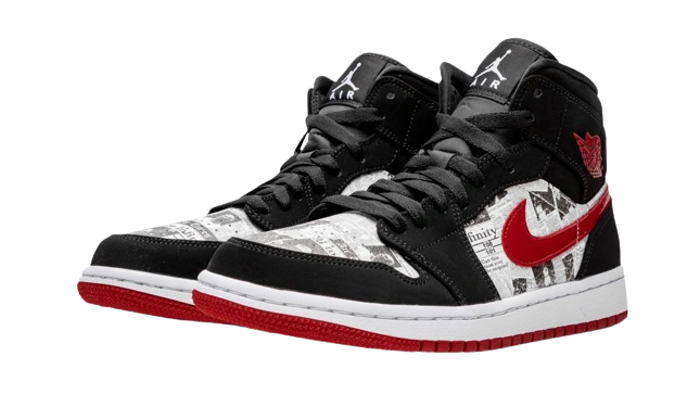 Jordan 1 Mid Newspaper Air Times - Image 1