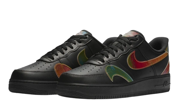 Nike Air Force 1 Low Misplaced Swooshes Black Multi - Image 1