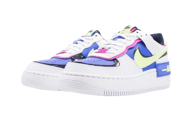 Nike Air Force 1 Shadow White Sapphire Barely Volt (W) - Image 2