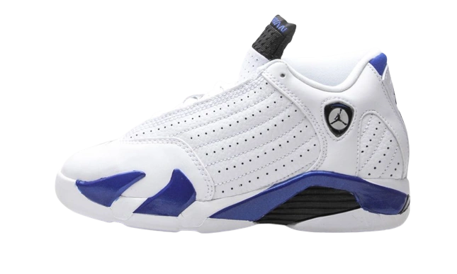 Jordan 14 Retro White Hyper Royal (PS) productfoto