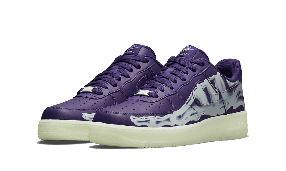 Nike Air Force 1 Low '07 QS Purple Skeleton Halloween (2021) - Image 1