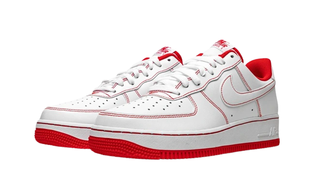 Nike Air Force 1 Low '07 White University Red - Image 1