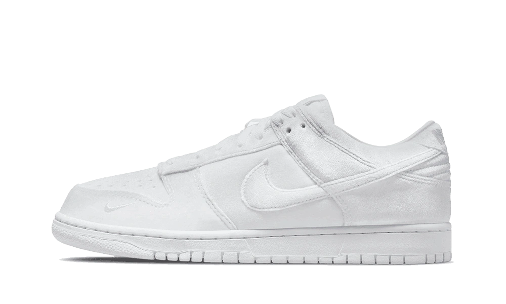 Nike Dunk Low Dover Street Market Triple White Velvet product photo