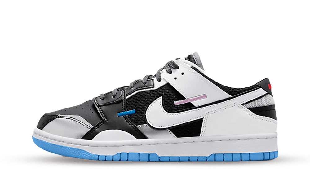 Nike Dunk Low Scrap Black Neutral Grey University Blue White product photo