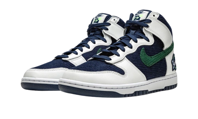 Nike Dunk High Sports Specialties White Navy - Image 1
