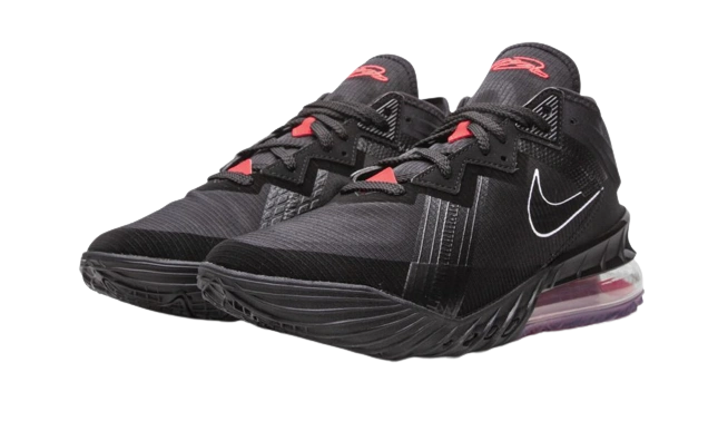Nike LeBron 18 Low Black Red - Image 1