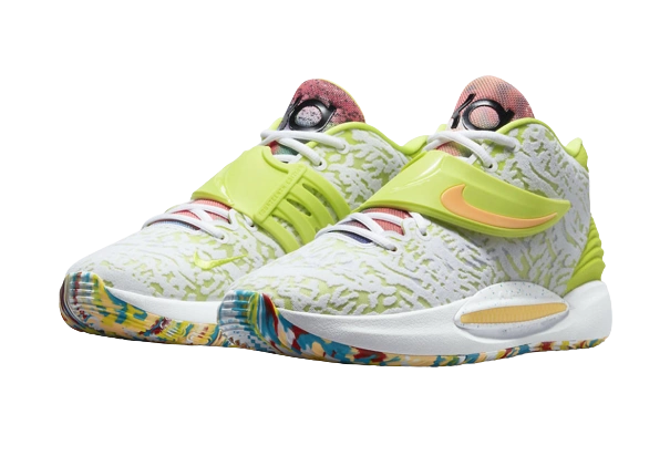Nike KD 14 White Lime Green - Image 1