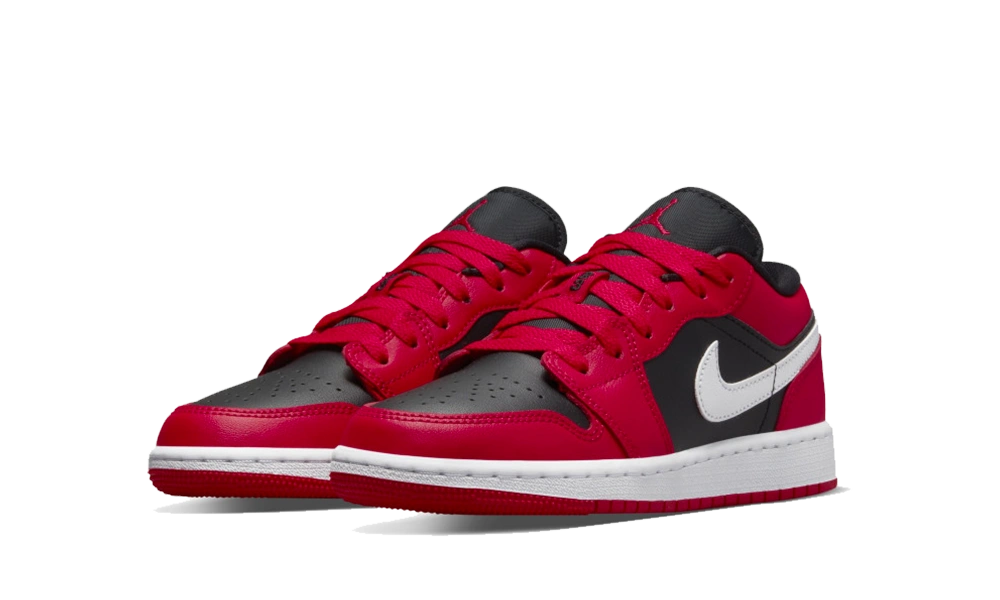 Jordan 1 Low Black Very Berry (GS) - Image 1