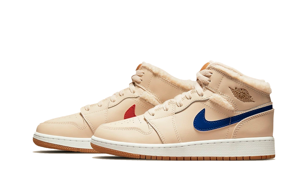 Photo du produit Jordan 1 Mid Fleece Pearl White (GS)